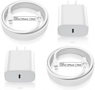 ETL Certified iPhone 11 12 13 14 Fast Charger,20W Apple Fast Charger with USB C to Lightning Cable 6ft (MFi Certified),Type C Fast Wall Plug with Cord for iPhone Plus/Mini/Pro/Pro Max (2-Pack)