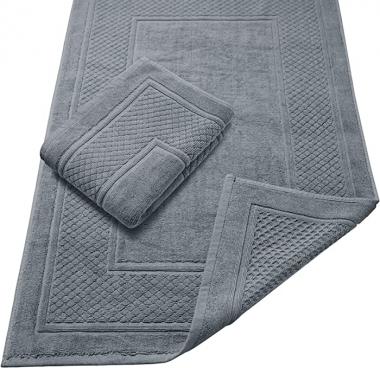 Avalon Cotton Bath Mat Towels Highly Absorbent Bath mats for Bathroom Soft Grey Bath Mats and Bath Rugs, 100% Ring Spun Cotton Bathroom Rugs, Hotel Quality Bathroom Mats 900GSM Pack of 2 (22"x34")