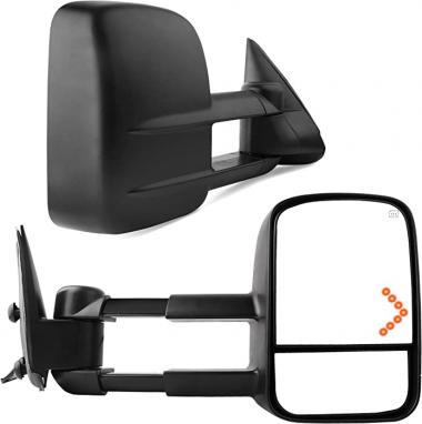 YITAMOTOR Compatible with Chevy Towing Mirrors, Chevrolet Silverado Side Mirror, GMC Sierra Tow Mirrors, Pair 2003-2007 Power Heated with Arrow Signal Light