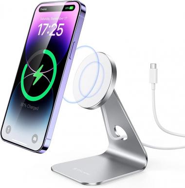 Syncwire Magnetic Wireless Charger, Fast Wireless Charging Stand Compatible Magsafe for Apple iPhone 12/13/14 Series, 12 13 14 Pro Max 12 13 14 Pro 14 Plus, AirPods 3/Pro, (Power Supply Not Included)