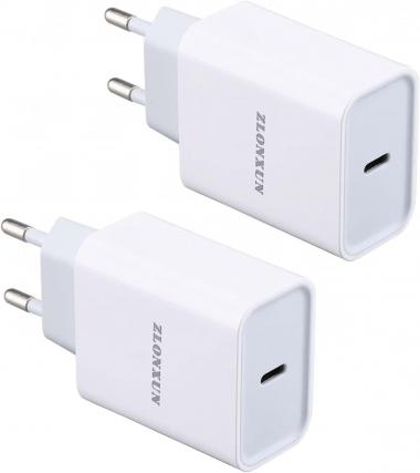 European Charger 2-Pack Europe Fast USB C Charger Plug for iPhone 13/12/12 Pro/13 Pro/11 Pro/11 Pro Max/11/12 Pro Max/12 Mini/SE 2020,Samsung S21/S20 (2 Packs)