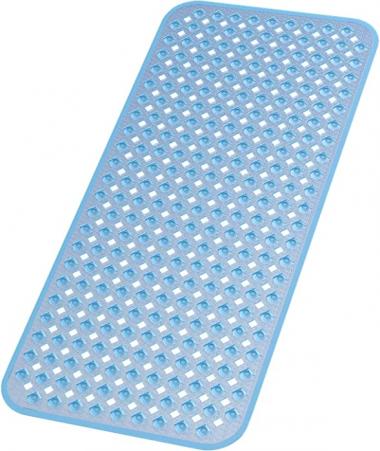 XIYUNTE Bathtub Mats Non Slip - 35 x 16inches Bath tub Mat with Suction Cups, Anti Slip Rubber Shower Mats with Drain Holes, Rectangle Bath Mats with Suction Cups, Clear Blue