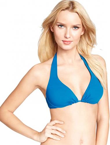 Ann Taylor Underwire Halter Bikini Top Color Blue