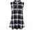 LURANEE Womens Sleeveless Plaid Shirts V Neck Casual Nice Zip Up Tunic Tank Tops