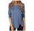 Womens Casual Crew Neck Button Side T Shirts Tops Solid Color Asymmetric Split Hem Long Sleeve Pullover Tunic Blouses