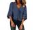 Women Summer Lace 3/4 Bell Sleeve Shirts V Neck Tops Casual Solid Elegant Blouses Summer Loose Beach Party T Shirts