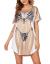 Ekouaer Women's Bikini Shirt Cover Up Short Sleeve Cute Bikini Print Cover-Up Baggy T Shirt Dress Fun Wear