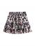 SheIn Women's Leopard Print Drawstring Waist Layer Ruffle Hem Short Skirt