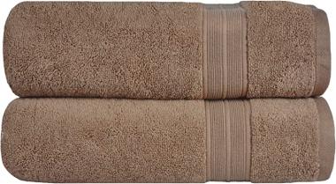 TRIDENT Bath Towels, 100% Cotton Towels for Bathroom, Super Soft, Shower Towels, Bathroom Towels with Higher Absorbency and Lower Lint, Pack of 2 Large Bath Towels, 500 GSM Project 360 (Acorn)