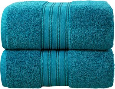 Cotton Bath Sheets Set of 2, 600 GSM Large Bath Towels 35 x 70 Inch, 100% Ring Spun Combed Cotton Highly Absorbent Jumbo Bath Towels - Soft Hotel Quality for Bath and Spa by ERINA (Turquoise)