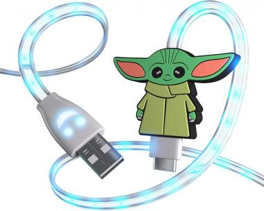 Baby_Yoda USB Type C Cable, 3ft LED Light Up Visible Flowing Fast Charger Charging Cords USB C Cable Compatible with Samsung Galaxy S10 S10E S9 S8 Plus Note 10 9 8,Moto Z,LG G8 and More