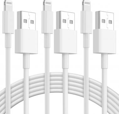 6 ft iPhone Charger 3pack, [Apple MFi Certified] USB to Lightning Cable 6ft, iPhone Charger Cord 6 Foot, 6 Feet Super Fast Apple Charging Cable for iPhone 14/13/12/11/Pro/13 Max/X/XS/XR/XS Max/8/7/XS