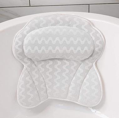 OKMN Bath Pillow Bathtub Pillow Back Neck Support Pillow, Relaxing Spa Cushion for Tub,Portable Bathtub Accessories with Air Mesh Thick Soft Bath Pillow