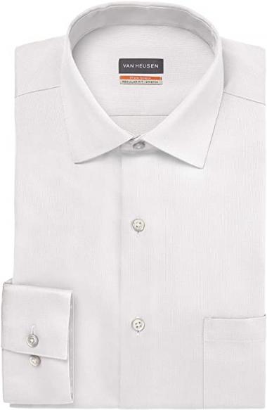 Van Heusen Men's Dress Shirt Regular Fit Stain Shield Stretch