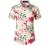 JOGAL Women's Floral Blouse Casual Button Down Short Sleeve Aloha Hawaiian Shirt