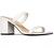 J. Adams Stormi Mules for Women - Square Toe Double Band Low Block Heel Sandals