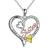 POTOPYY Sister Pendant Sterling Silver I Love You Forever Necklace Birthstone Pendant Jewelry for Women Sister Friend Birthday Gifts