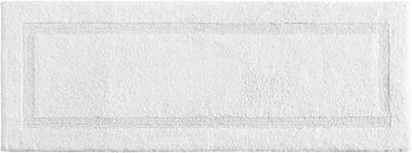 Nautica - Bathroom Rug Runner, Highly Absorbent Cotton Bath Mat, Stylish Bathroom Decor (Peniston White, 60" x 22")