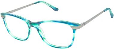 Ann Taylor Women's AT332 Teal Gunmetal 52mm Eyeglasses, Size 52-17-135 B40