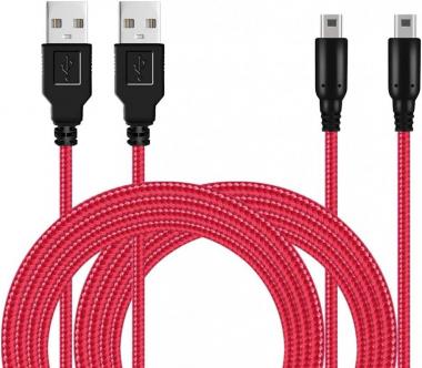 2 Pack 5ft 3DS/ 2DS USB Charger Cable, Nylon Braided Power Charging Cord Cable Compatible with Nintendo New 3DS XL/New 3DS/ 3DS XL/ 3DS/ New 2DS XL/New 2DS/ 2DS XL/ 2DS/ DSi/DSi XL