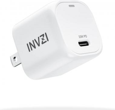 INVZI USB C Charger 30w, GaN II USB C Wall Charger for iPhone 14 Pro Max, iPhone 13 Pro Max/13/iPhone 12 Pro Max, PD PPS Mini Super Fast Charger Block for MacBook Air, iPad Pro, Air, Pixel 6/6 Pro