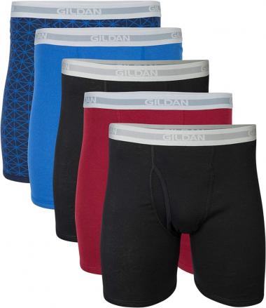 Gildan Mens Underwear Boxer Briefs, Multipack