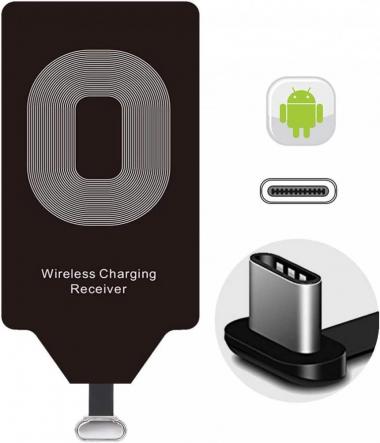 Wireless Charging Receiver Qi Charger Adapter for LG Stylo 5 4 G5 V20 K31 Samsung Galaxy A20 A10 C9 Pro J7 Google Pixel 2 XL Essential Phone Moto G7 Z2 Force Play G6 Plus HTC USB Type C Android Charge