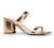 J. Adams Stormi Mules for Women - Square Toe Double Band Low Block Heel Sandals