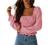 CNJFJ Women's Sexy Frill Smock Crop Top Retro Square Neck Long Sleeve Shirred Blouse Tops