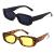 Long Keeper Small Rectangle Sunglasses Women UV 400 Retro Square Driving Glasses