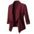 Womens Casual Work Office Draped Open Front Blazer Jacket Plus Size Loose Solid Color Ruched 3/4 Sleeve Blazers Suit