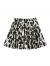 SheIn Women's Leopard Print Drawstring Waist Layer Ruffle Hem Short Skirt