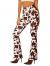 Romwe Women's Bootcut High Waisted Yoga Pants Sunflower Print Wide Leg Pants Trousers