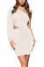 LYANER Women's One Shoulder Long Sleeve Cutout Bodycon Club Cocktail Mini Dress