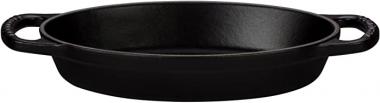 Le Creuset Enameled Cast Iron Signature Oval Baker, 5/8 qt. (8"), Licorice (Matte Black Interior)