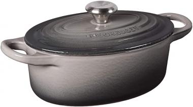 Le Creuset Enameled Cast Iron Signature Oval Dutch Oven, 1 qt., Oyster