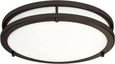 LB72160 LED Flush Mount Ceiling Light, 12 inch, 15W (150W Equivalent) Dimmable 1200lm, 5000K Daylight, Oil Rubbed Bronze Round Lighting Fixture for Kitchen,Hallway,Bathroom,Stairwell