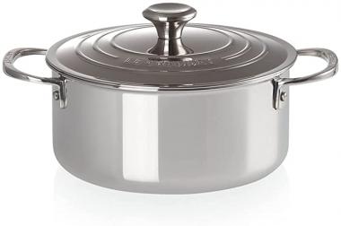 Le Creuset Tri-Ply Stainless Steel Shallow Casserole, 5.5 qt.