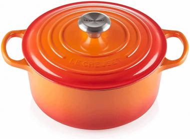 Le Creuset Enameled Cast Iron Signature Round Dutch Oven, 5.5 qt., Flame