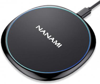 Fast Wireless Charger, NANAMI 7.5W Charging Pad Compatible iPhone 14/13/13 mini/12/SE 2/11/11 Pro/XS Max/XR/X/8, 10W Qi Charger for Samsung Galaxy S22/S21/S20/S10/S9/S8/S7 Note 10+/9/8 & 5W AirPods 2