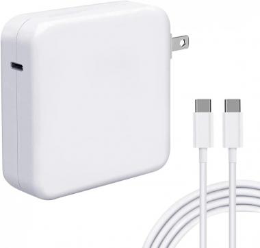 Mac Book Pro Charger, 61W USB C Charger Power Adapter for MacBook Pro 13 Inch/12 Inch,for MacBook,Included USB-C to USB-C Charge Cable (6.6ft/2m)