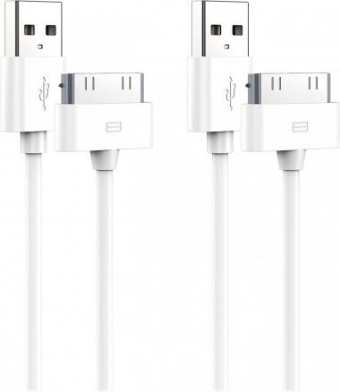 iPhone 4 4s Charger Cable iPad Charger, 2Pack 5 Feet Certified 30-Pin Charging Cable Compatible for iPad 1/2/3, iPhone 4/4S, iPhone 3G/3GS, iPod Nano 5th/6th and iPod Touch 3rd/4th gen