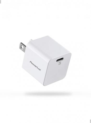 30W USB C Power Adapter, PowerLot GaN III USB-C Charger Block Mini PD Fast USB C Wall Charger for iPhone 14 13 12 Series, MacBook Air 13", iPad Pro/Air, iWatch 8/7/se, Pixel 6 Pro