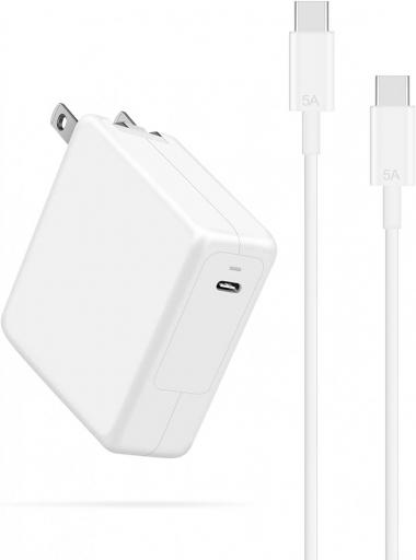 100W USB C Charger for MacBook Air 2022 (M2),MacBook Pro 16/15/14/13 inch 2021/2020/ 2019/2018,New MacBook Air,iPad Pro,6.6FT 5A USB C to C Charging Cable，USB C Type C Laptop Power Adapter Supply