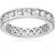 Amazon Collection Platinum-Plated Sterling Silver Infinite Elements Zirconia Channel Set All-Around Band Ring