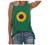 Workout Tops for Women Summer Sunflower Printed Graphic Sleeveless T Shirts Tank Top Casual Loose Cute Vest Tee Blouse