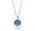 Amazon Collection Sterling Silver Pressed Flower Round Pendant Necklace, 16"