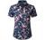 JOGAL Women's Floral Blouse Casual Button Down Short Sleeve Aloha Hawaiian Shirt