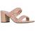 J. Adams Stormi Mules for Women - Square Toe Double Band Low Block Heel Sandals