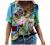 Summer Tops for Women Short Sleeve T Shirts Casual V-Neck Tie Dye Abstract Printed Tee T-Shirts Tunic Loose Blouses